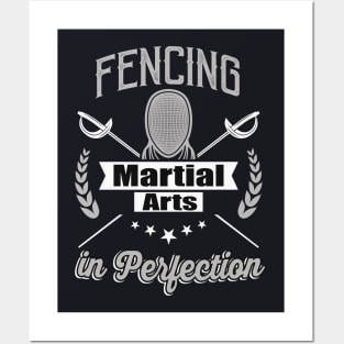 Fencing Martial Arts in Perfection Fencing Equipment Posters and Art